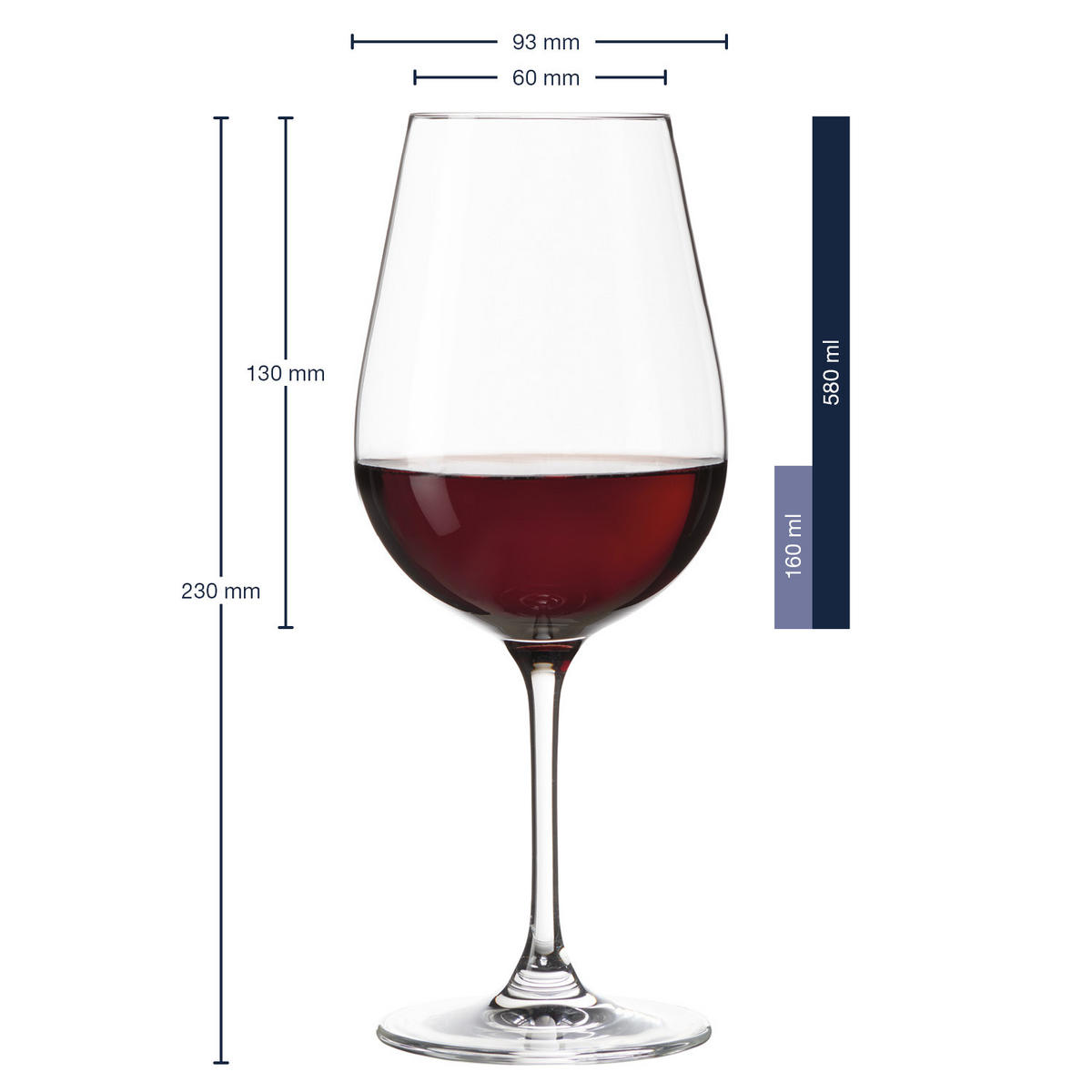GLÄSERSET Tivoli 6-teilig  - Klar, Basics, Glas (9/23cm) - Leonardo