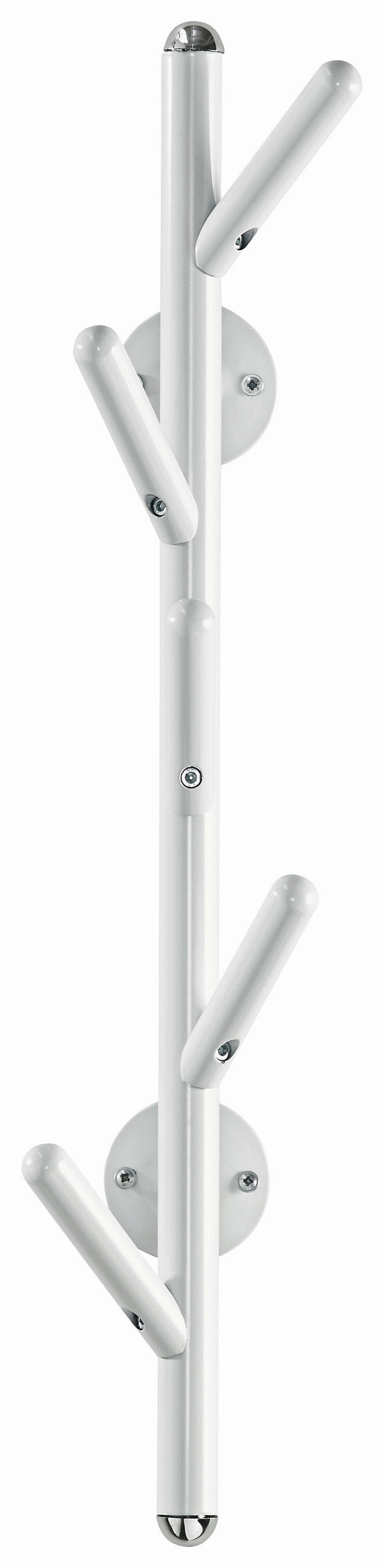 NÁSTĚNNÁ ŠATNA, 12/63/16 cm - bílá, Design, kov (12/63/16cm)