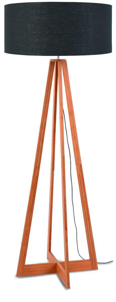 STEHLEUCHTE 60/158 cm    - Dunkelgrau/Naturfarben, Trend (60/158cm) - Good & Mojo