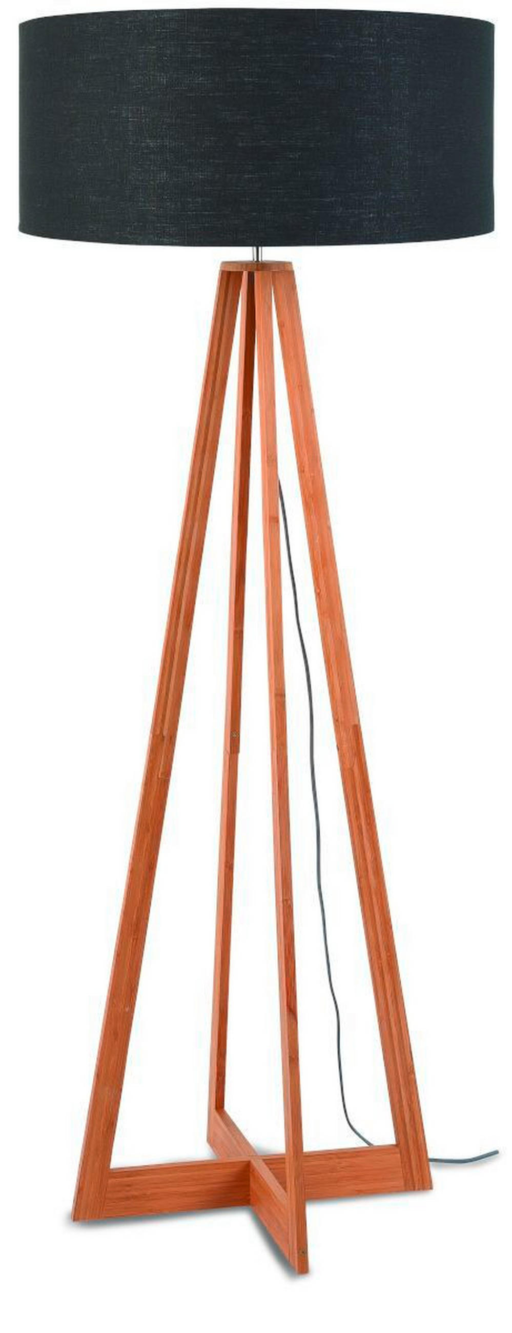 STEHLEUCHTE 60/158 cm    - Dunkelgrau/Naturfarben, Trend (60/158cm) - Good & Mojo