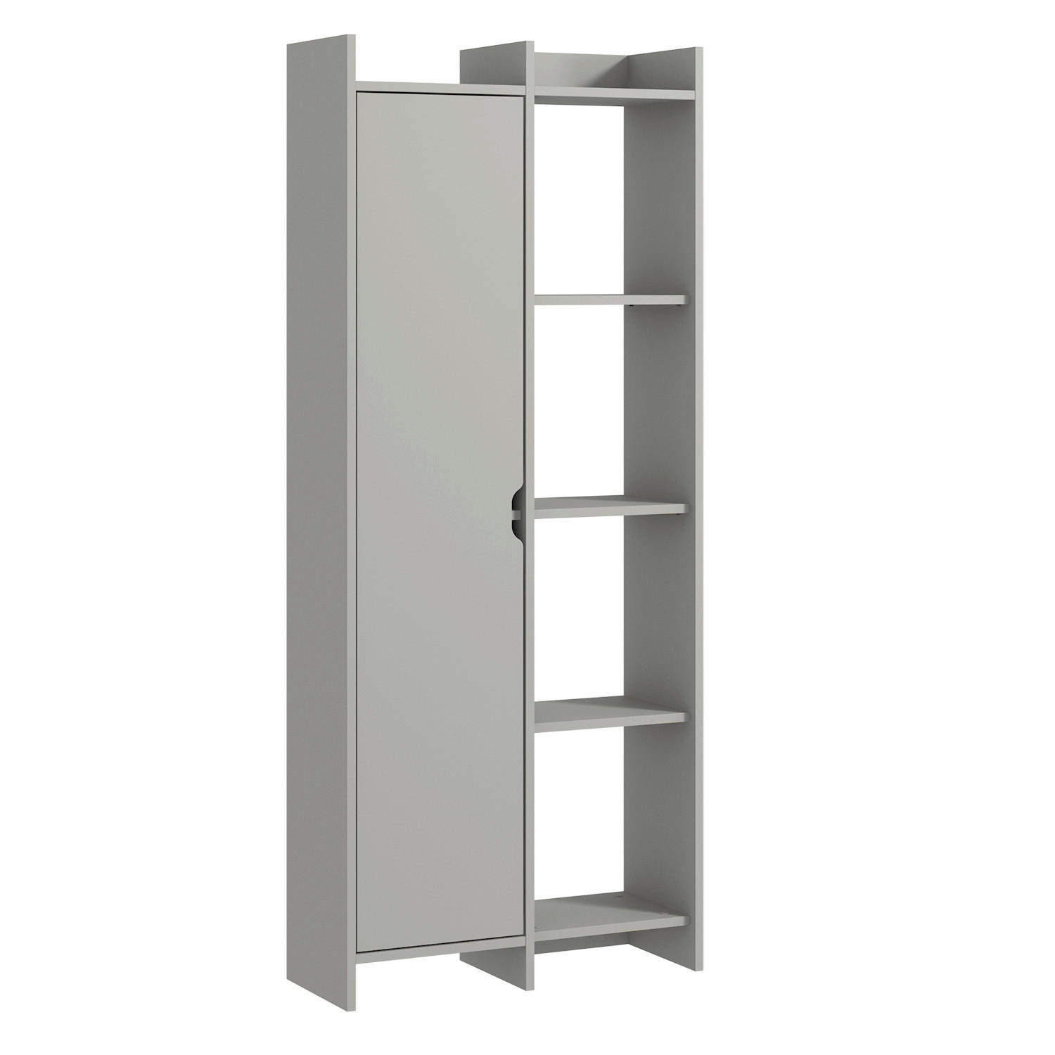 Livetastic Regal Offer Bücherregal Grau 70x180x30 cm
