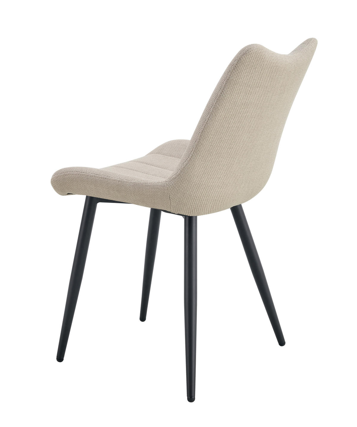 STUHL-SET 2 Stück  in Webstoff  - Creme/Schwarz, MODERN, Textil/Metall (53/86/59cm) - MID.YOU