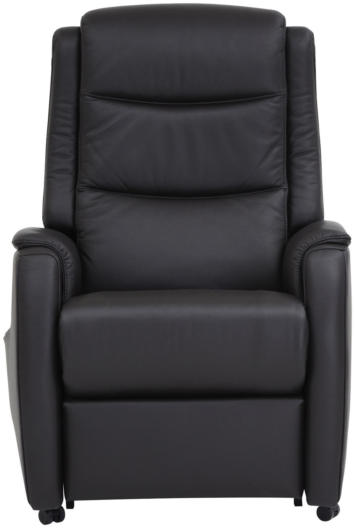 FERNSEHSESSEL in Dunkelbraun  - Dunkelbraun/Schwarz, Konventionell, Leder/Kunststoff (72/109/82cm) - Valdera
