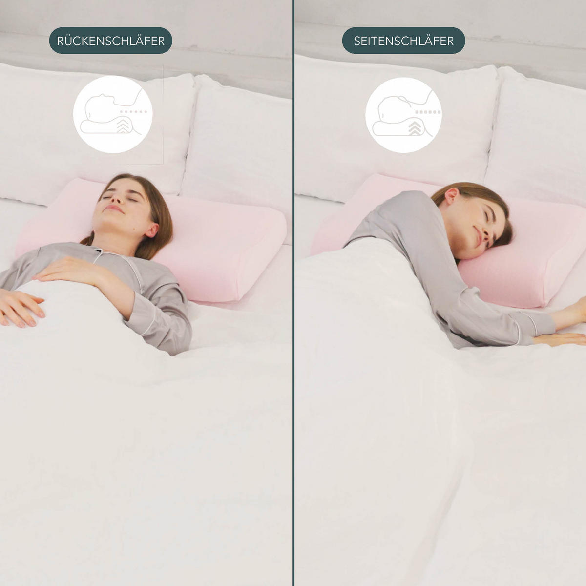 NACKENKISSEN ERGONOMIC+  - Basics, Textil (60/9-11/43cm) - Smartsleep