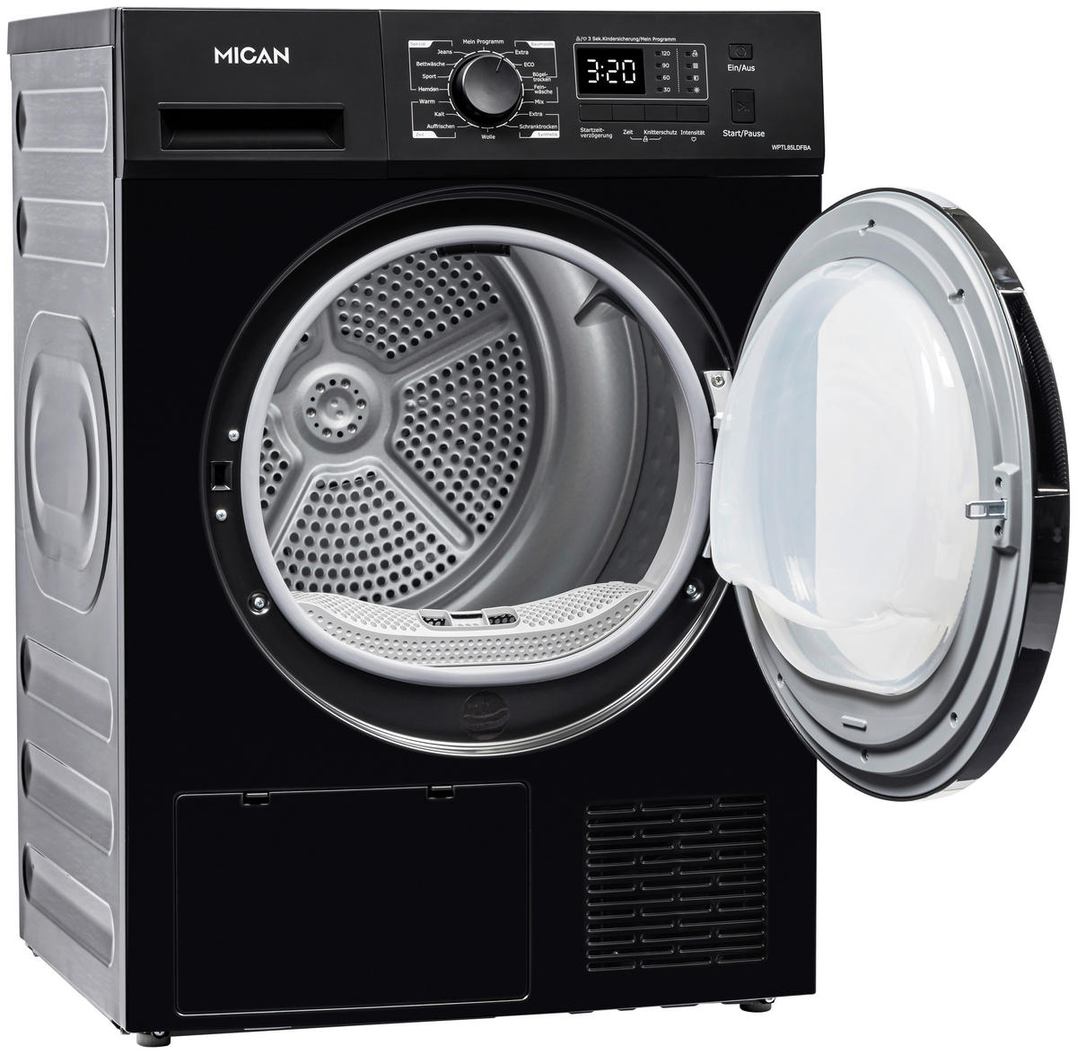 WÄRMEPUMPENTROCKNER WPTL85LDFBA  - Schwarz, Basics, Kunststoff/Metall (60/84,5/59,5cm) - Mican