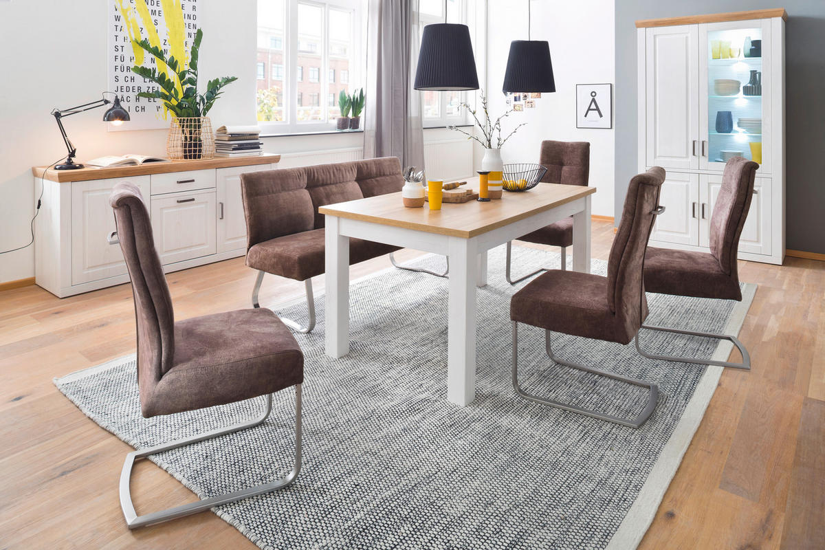 VITRINE  in Eichefarben, Pinienfarben - Eichefarben/Pinienfarben, Basics, Glas/Holzwerkstoff (118/210/40cm) - Livetastic