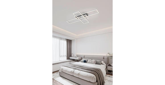 LED-DECKENLEUCHTE 82,5/55/8 cm - Chromfarben/Silberfarben, Basics, Kunststoff/Metall (82,5/55/8cm) - Novel