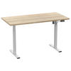 SCHREIBTISCH  in Silberfarben, Sonoma Eiche  - Silberfarben/Sonoma Eiche, Design, Holzwerkstoff/Metall (140/71/80cm) - MID.YOU