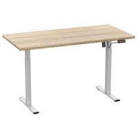 SCHREIBTISCH  in Silberfarben, Sonoma Eiche  - Silberfarben/Sonoma Eiche, Design, Holzwerkstoff/Metall (110/71/80cm) - MID.YOU