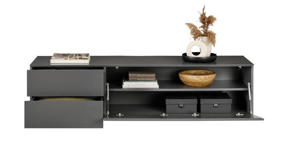 LOWBOARD  181/44/50 cm 2 Schublade(n) Beimöbel erhältlich, hängend, in verschiedenen Holzdekoren erhältlich  - Anthrazit, Design, Holzwerkstoff (181/44/50cm) - Dieter Knoll