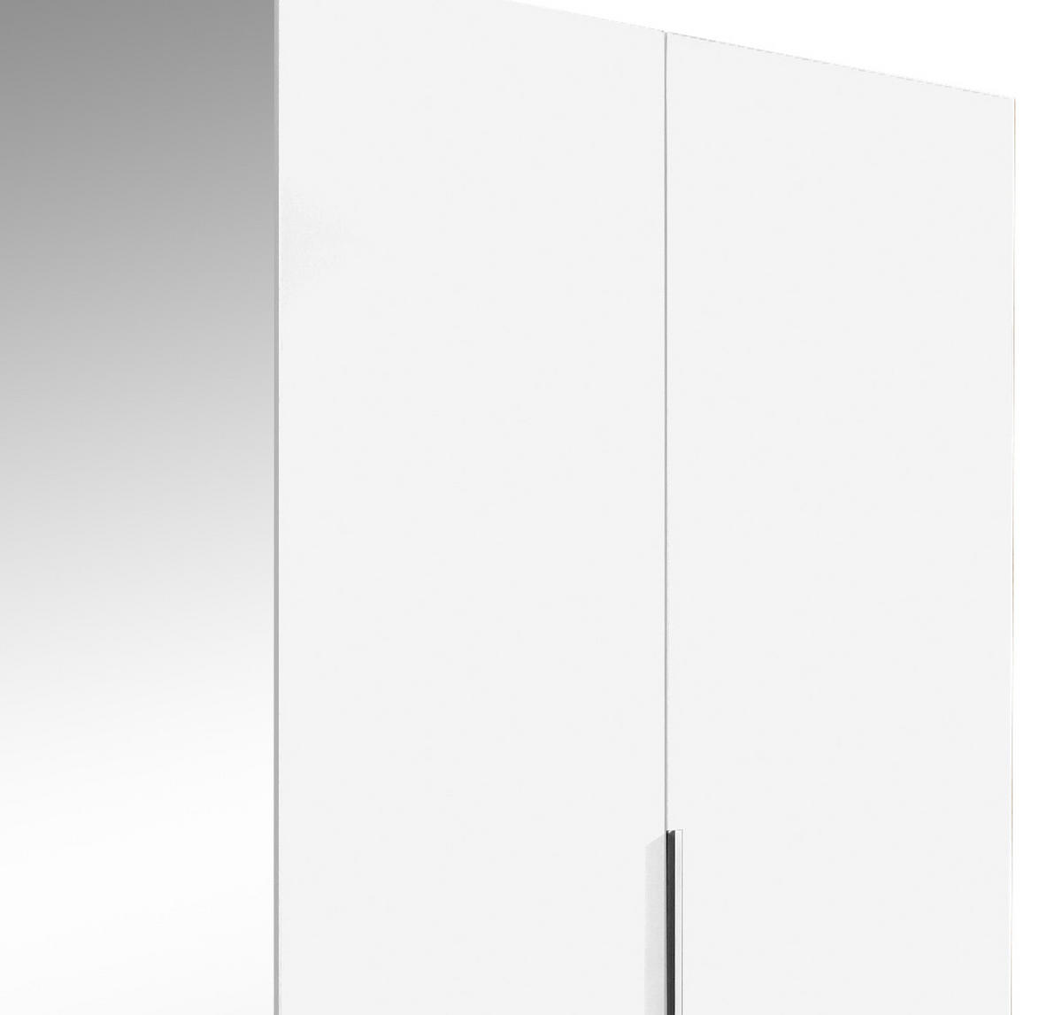 GARDEROB MED GÅNGJÄRN 250/216/58 cm 5-dörrar - vit/kromfärg, Modern, metall/trämaterial (250/216/58cm) - MID.YOU