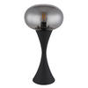 TISCHLEUCHTE 18/36,9 cm   - Schwarz/Grau, Design, Glas/Kunststoff (18/36,9cm) - Globo