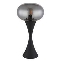 TISCHLEUCHTE 18/36,9 cm   - Schwarz/Grau, Design, Glas/Kunststoff (18/36,9cm) - Globo