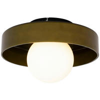 DECKENLEUCHTE 25/13 cm   - Grün, Design, Glas/Metall (25/13cm) - Collet's Monde