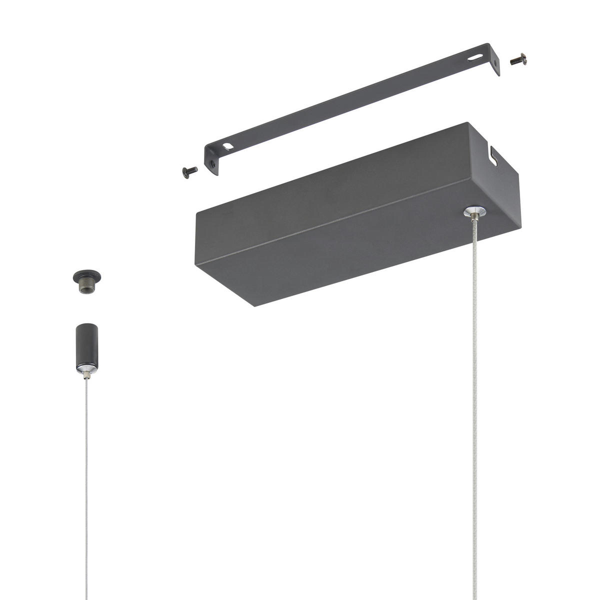 LED-HÄNGELEUCHTE 116/8,5/110 cm  - Schwarz/Weiß, Design, Kunststoff/Metall (116/8,5/110cm) - Eglo