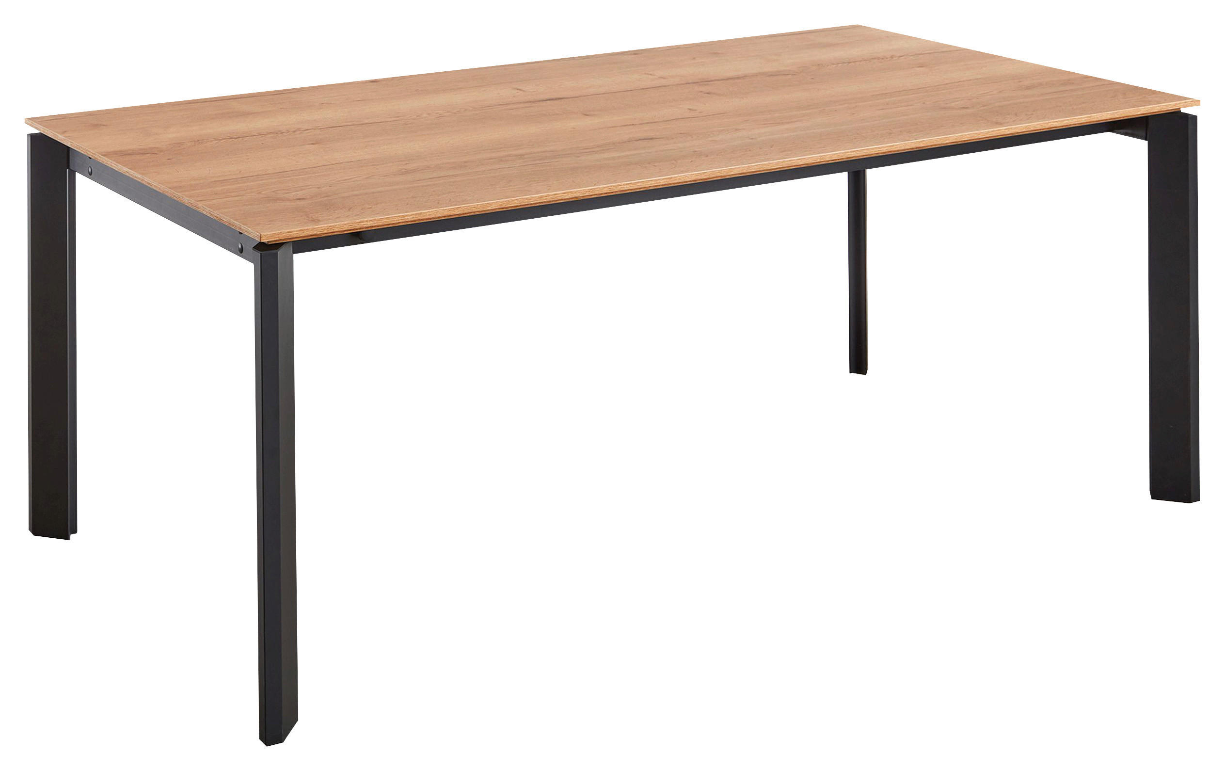 Celina Home Esstisch London Schwarz, Eiche 95x76x200-300 cm