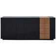 SIDEBOARD Quadra Quadra Eichefarben, Dunkelgrau  210/86/47 cm  - Eichefarben/Dunkelgrau, Design, Holzwerkstoff (210/86/47cm) - Ambiente