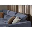 ECKSOFA in Feincord Blaugrau  205/284 cm  - Blaugrau/Schwarz, Design, Kunststoff/Textil (205/284cm) - Xora