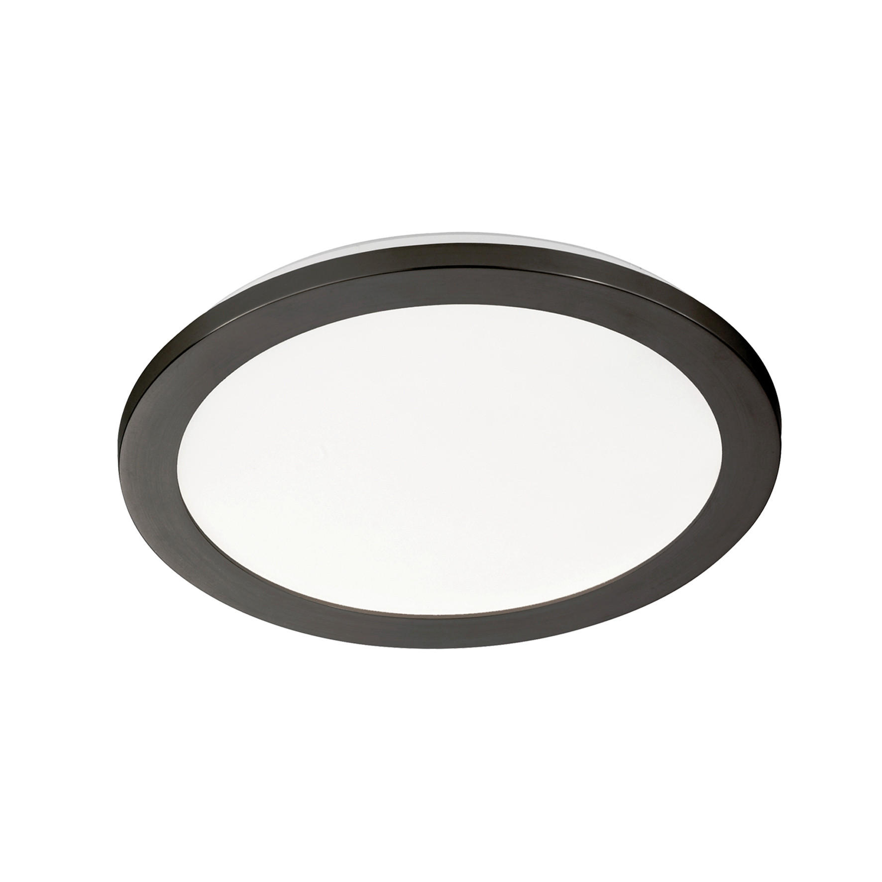 LED-DECKENLEUCHTE Flat 30 cm  - Sandfarben/Schwarz, Design, Glas/Metall (30cm) - Schöner Wohnen