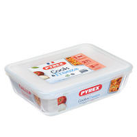 FAGYASZTÓ DOBOZ  1,5 l  - áttetsző/fehér, Basics, műanyag/üveg (22/17cm) - Pyrex