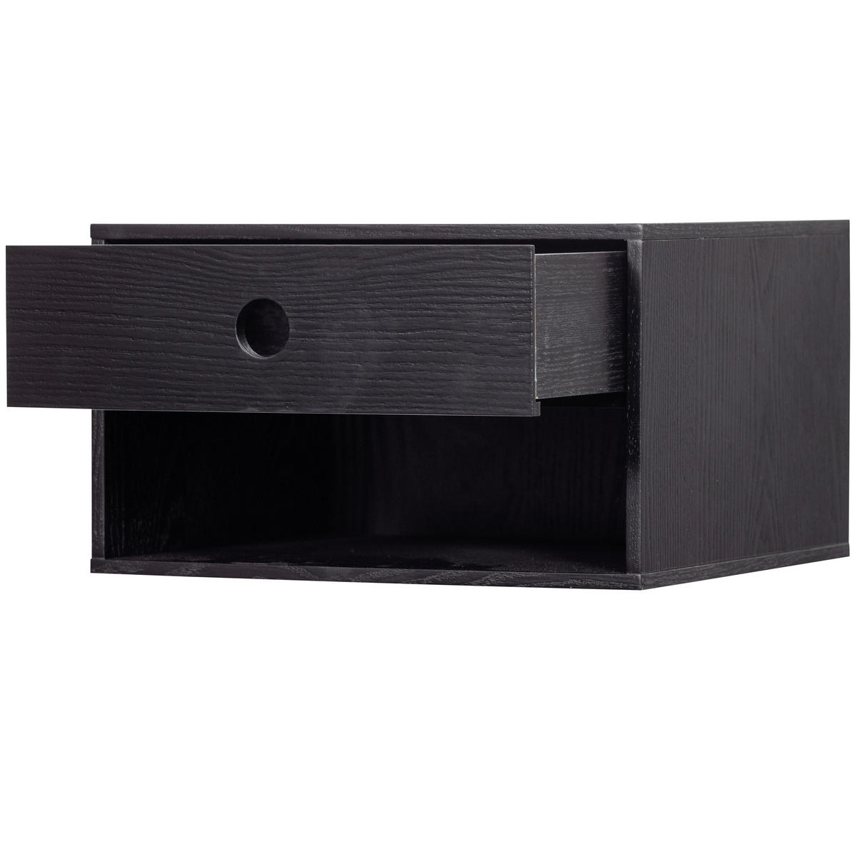 NACHTSCHRANK 34/20/30 cm  - Schwarz, Basics, Holzwerkstoff (34/20/30cm) - MID.YOU