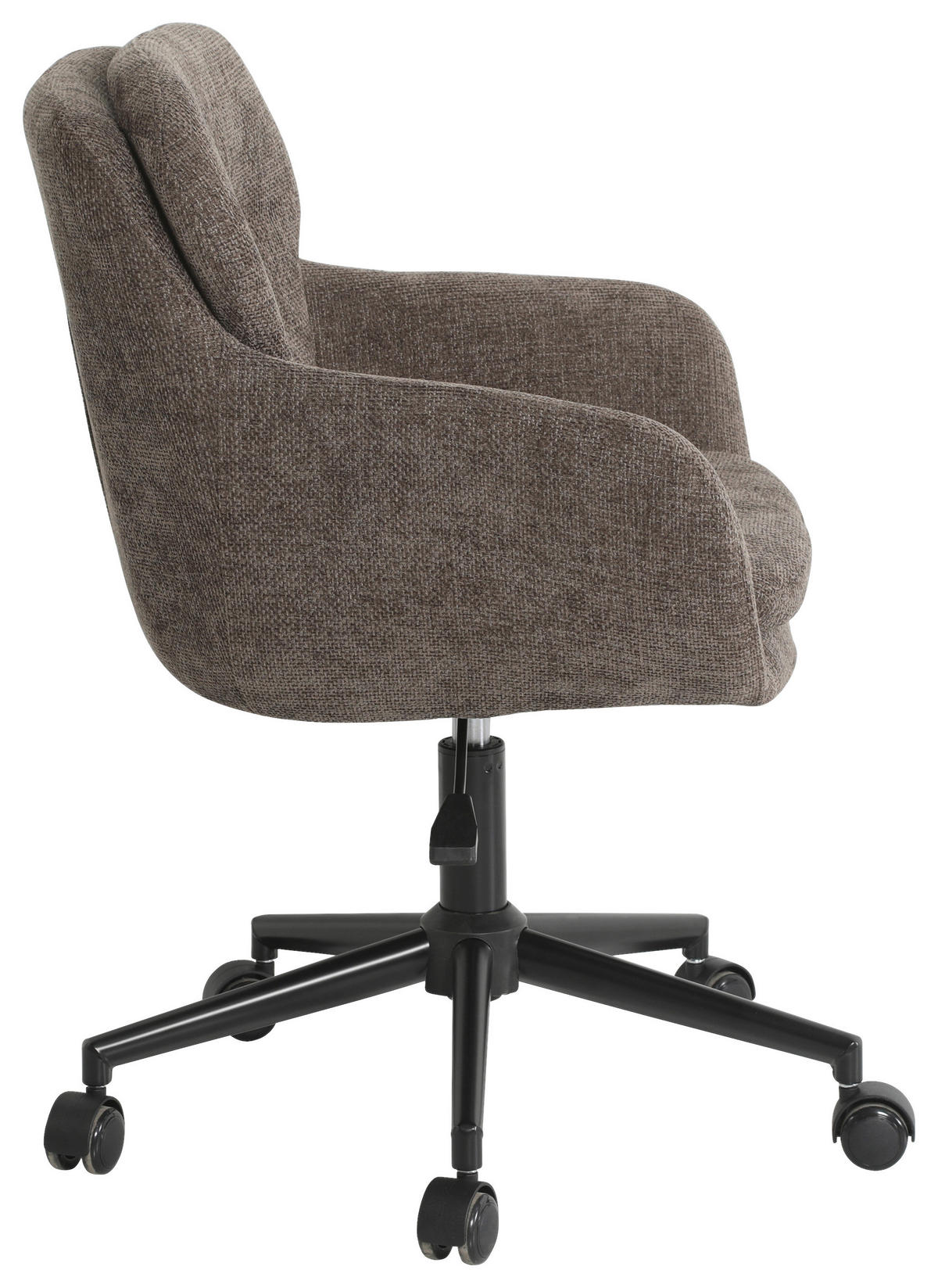 DREHSTUHL Chenille Braun, Schwarz  - Schwarz/Braun, MODERN, Textil/Metall (58/79/89/59cm) - Livetastic