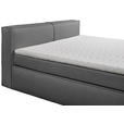 FAMILIENBOXSPRINGBETT - Dunkelgrau/Schwarz, LIFESTYLE, Kunststoff/Textil (240/200cm) - Esposa