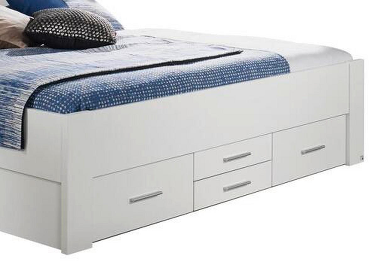 TÁROLÓS ÁGY 160/200 cm  fehér  - fehér, Basics, faalapú anyag (160/200cm) - Rauch Möbel
