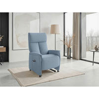 RELAXAČNÉ KRESLO, textil, svetlomodrá - svetlomodrá/čierna, Basics, textil/plast (76/119/84cm) - Sit & More