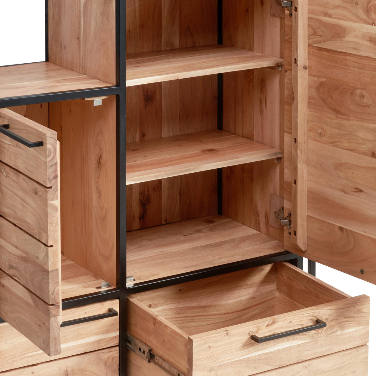 HIGHBOARD Urban Garden 2.0  in 128/145/42 cm  - Schwarz/Honig, Design, Holz/Metall (128/145/42cm) - MID.YOU