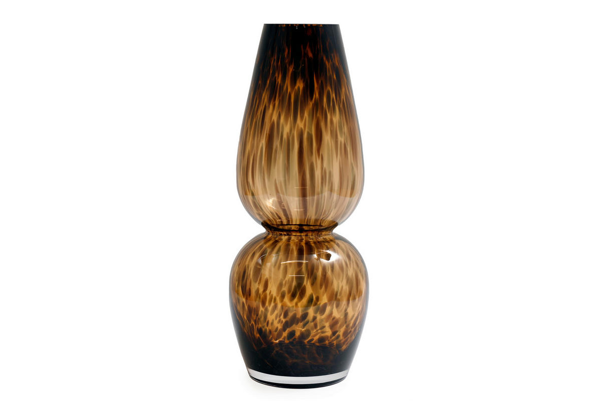 VÁZA, sklo, 42 cm - hnědá, Basics, sklo (17/17/41.5cm)