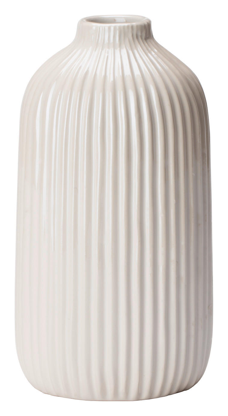 VAZA   8,6/16,5 cm    keramika  - bela, Dizajnerski, keramika (8,6/16,5cm) - Ambia Home