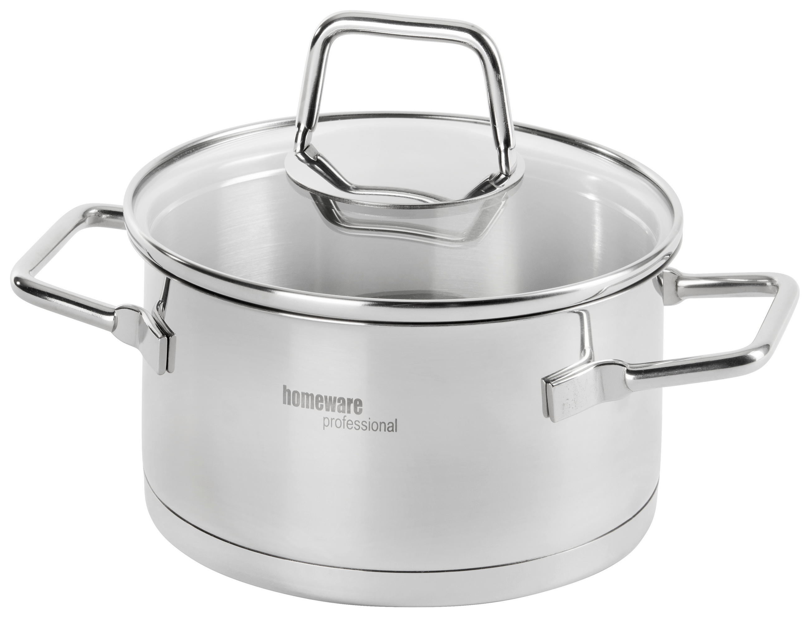 PLITKA ŠERPA Perfect Cooking  1 l  - prozirna/boja nerđajućeg čelika, Osnovno, staklo/metal (16/7,5cm) - Homeware Profession.