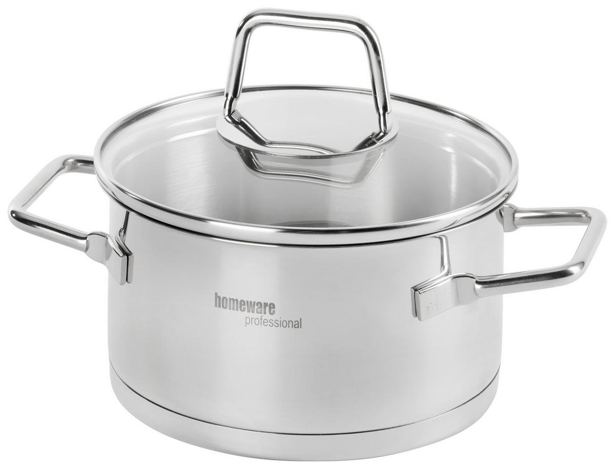 LONAC ZA PEČENJE  1 l   Perfect Cooking  - boje oplemenjenog čelika/prozirno, Basics, staklo/metal (16/7,5cm) - Homeware Profession.