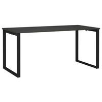 SCHREIBTISCH 160/80/75 cm, Graphitfarben, Schwarz, in verschiedenen Holz-Dekoren erhältlich, justierbare Füße  - Graphitfarben/Schwarz, MODERN, Holzwerkstoff/Metall (160/80/75cm) - Novel