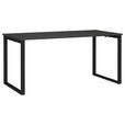 SCHREIBTISCH 160/80/75 cm, Graphitfarben, Schwarz, in verschiedenen Holz-Dekoren erhältlich, justierbare Füße  - Graphitfarben/Schwarz, MODERN, Holzwerkstoff/Metall (160/80/75cm) - Novel