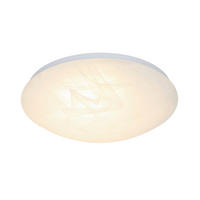 STROPNÉ LED SVIETIDLO, 38/8 cm  - biela/alabastrová, Basics, kov/plast (38/8cm) - Boxxx