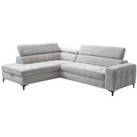 SOFFA i chenille ljusgrå  - ljusgrå/svart, Design, metall/textil (203/70-90/251cm) - Carryhome