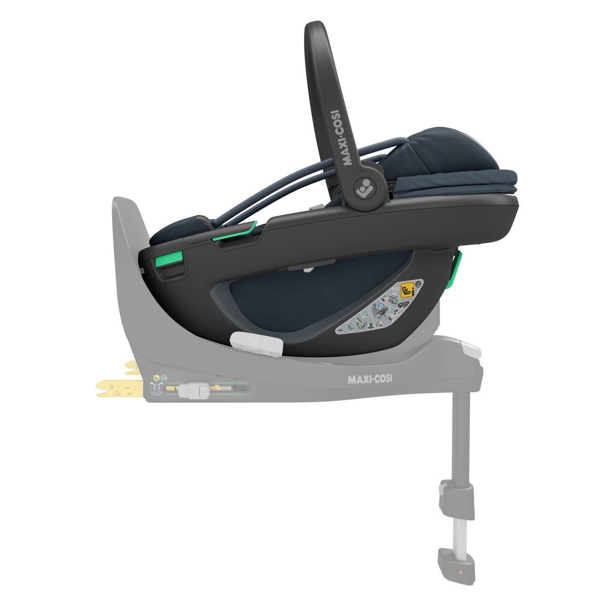 AUTO-SEDIŠTE ZA BEBE  Coral 360  - grafitno siva, Osnovno, tekstil/metal (44/58/68cm) - Maxi-Cosi