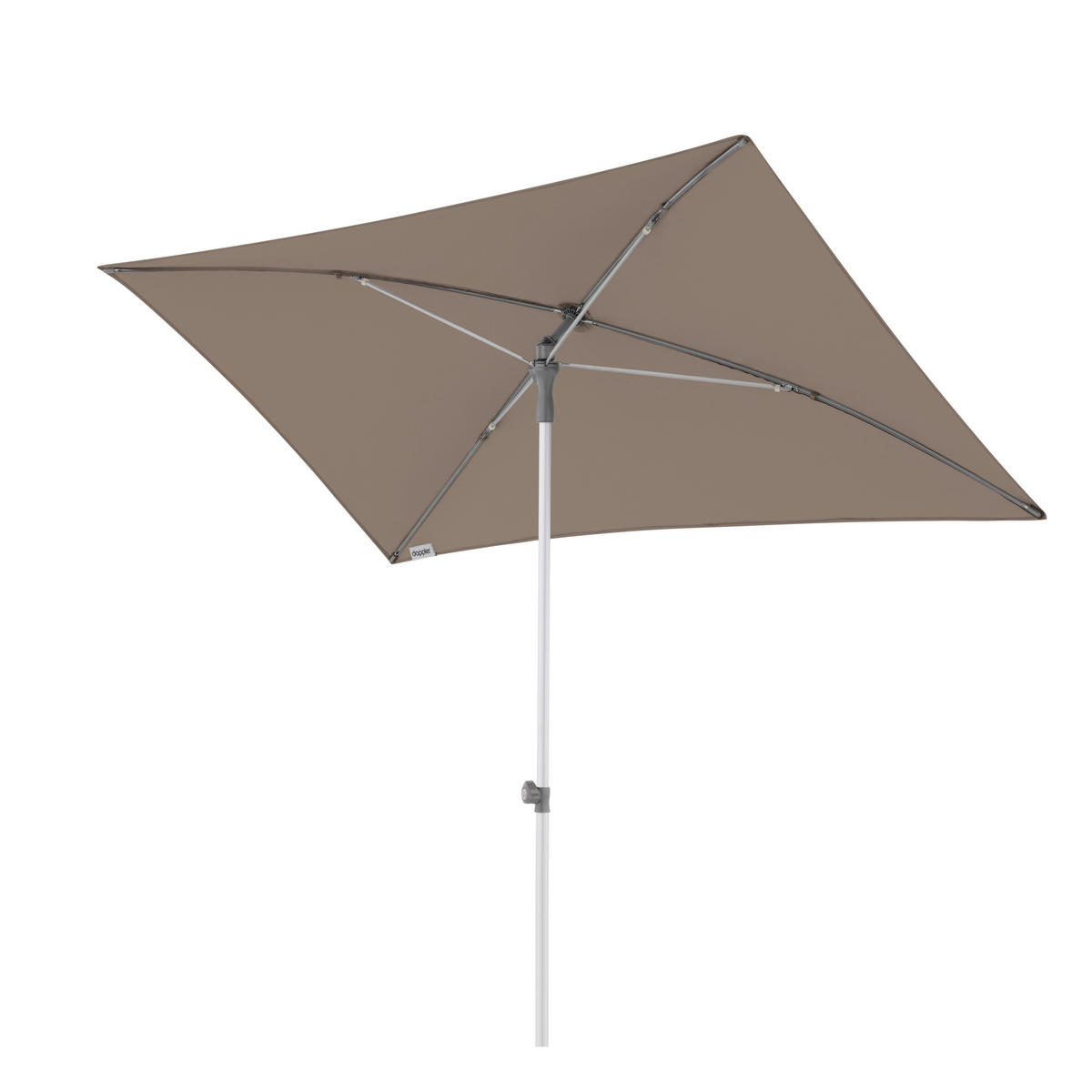 SONNENSCHIRM 225x120 cm Greige  - Greige/Silberfarben, KONVENTIONELL, Textil/Metall (225/120cm) - Doppler