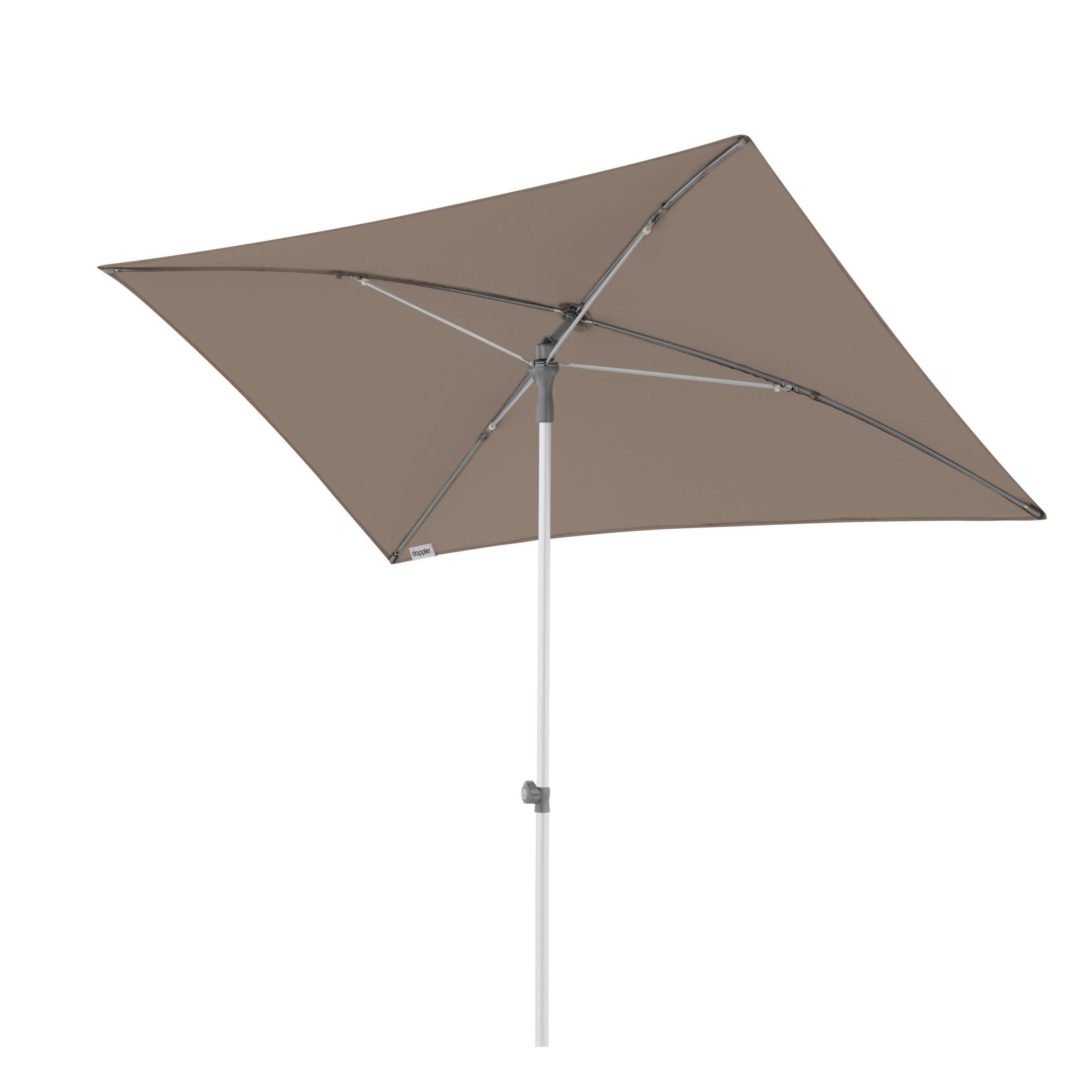 Doppler Sonnenschirm Silber, Greige 225x120 cm