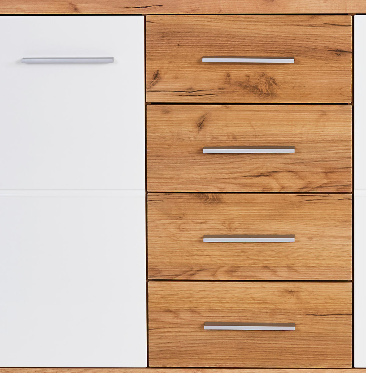 KOMODA   178,6/86/39,9 cm   bijela, boje hrasta  - bijela/boje hrasta, Moderno, drvni materijal/plastika (178,6/86/39,9cm)