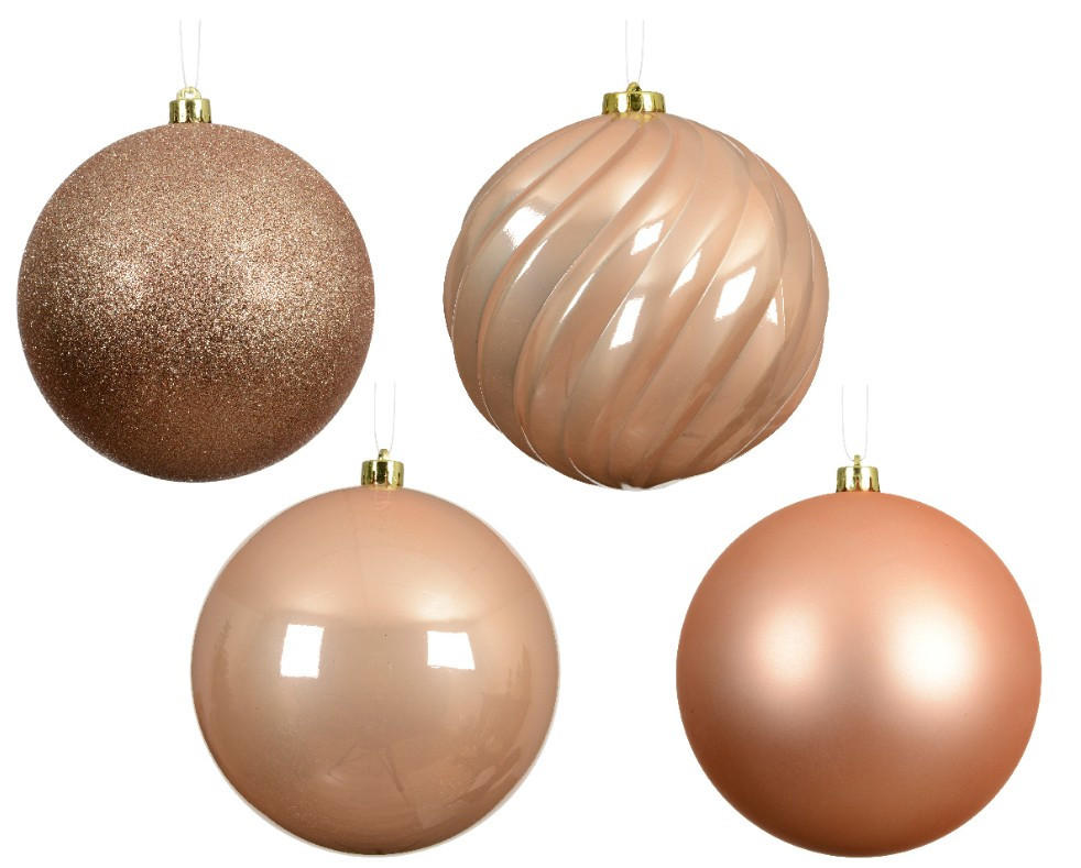 CHRISTBAUMKUGEL-SET  - Basics (14,00/14,00/14,00cm) - X-Mas