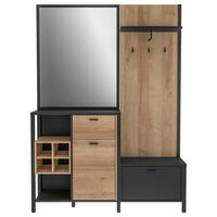 GARDEROBE  in 145/200/40 cm  - Eichefarben/Schwarz, MODERN, Holzwerkstoff (145/200/40cm) - MID.YOU