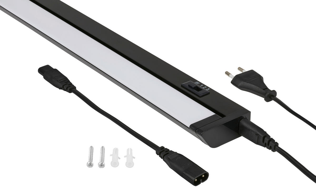 PULTMEGVILÁGÍTÓ LÁMPA LED izzó  - fekete, Basics, műanyag (54,5/6/2,5cm)