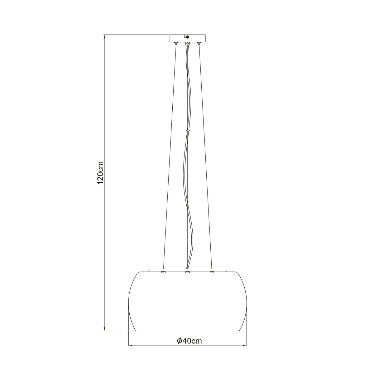 HÄNGELEUCHTE 40/120 cm  - Bernsteinfarben, Trend, Glas/Metall (40/120cm) - Collet's Monde