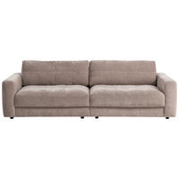 BIGSOFA BE COMFY Cord Silberfarben  - Silberfarben/Schwarz, MODERN, Textil (264/83/126cm) - Trendmanufaktur