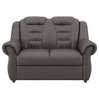 2-SITZER-SOFA in Lederlook Braun  - Schwarz/Braun, Konventionell, Kunststoff/Textil (145/102/101cm) - Livetastic