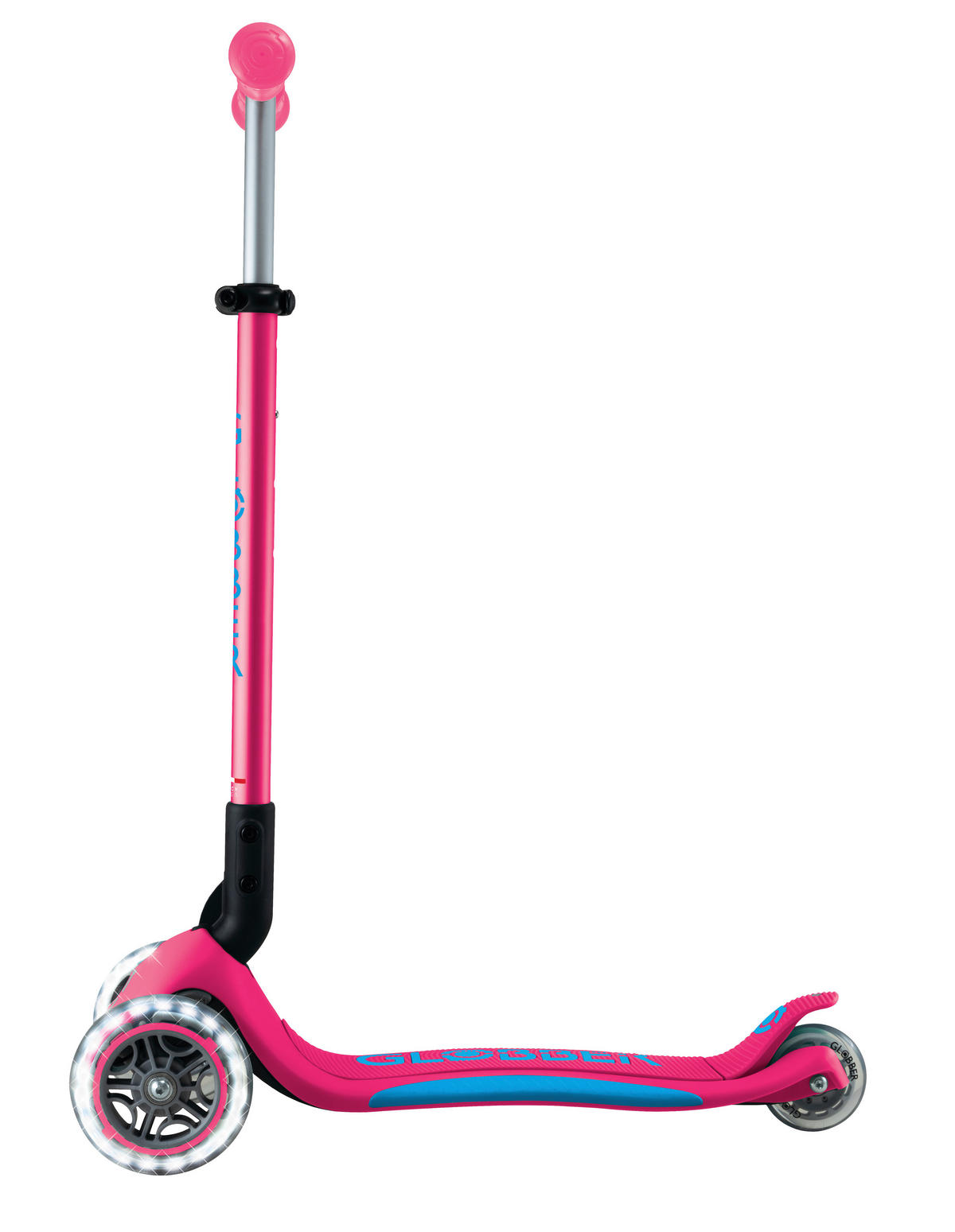 KINDERSCOOTER ELITE LIGHTS  - Fuchsia, Basics, Kunststoff (57.5/28/82.5cm) - GLOBBER
