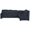 ECKSOFA in Mikrofaser Blau  303/245 cm  - Blau/Schwarz, KONVENTIONELL, Holz/Textil (303/245cm) - Beldomo Comfort